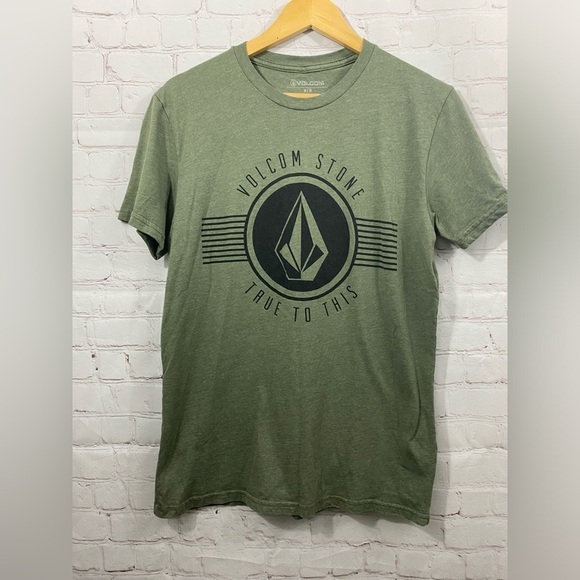 Volcom Olive Green Mens Size Medium True To This Short Sleeve T-Shirt - Picture 1 of 3